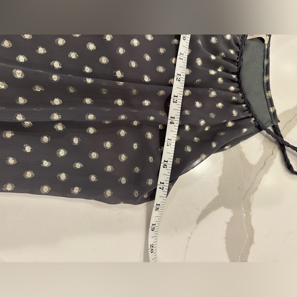 Paper Crane layered gold shimmer polka dot tank top - Picture 5 of 7